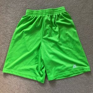 Neon Green Russel Basketball Shorts